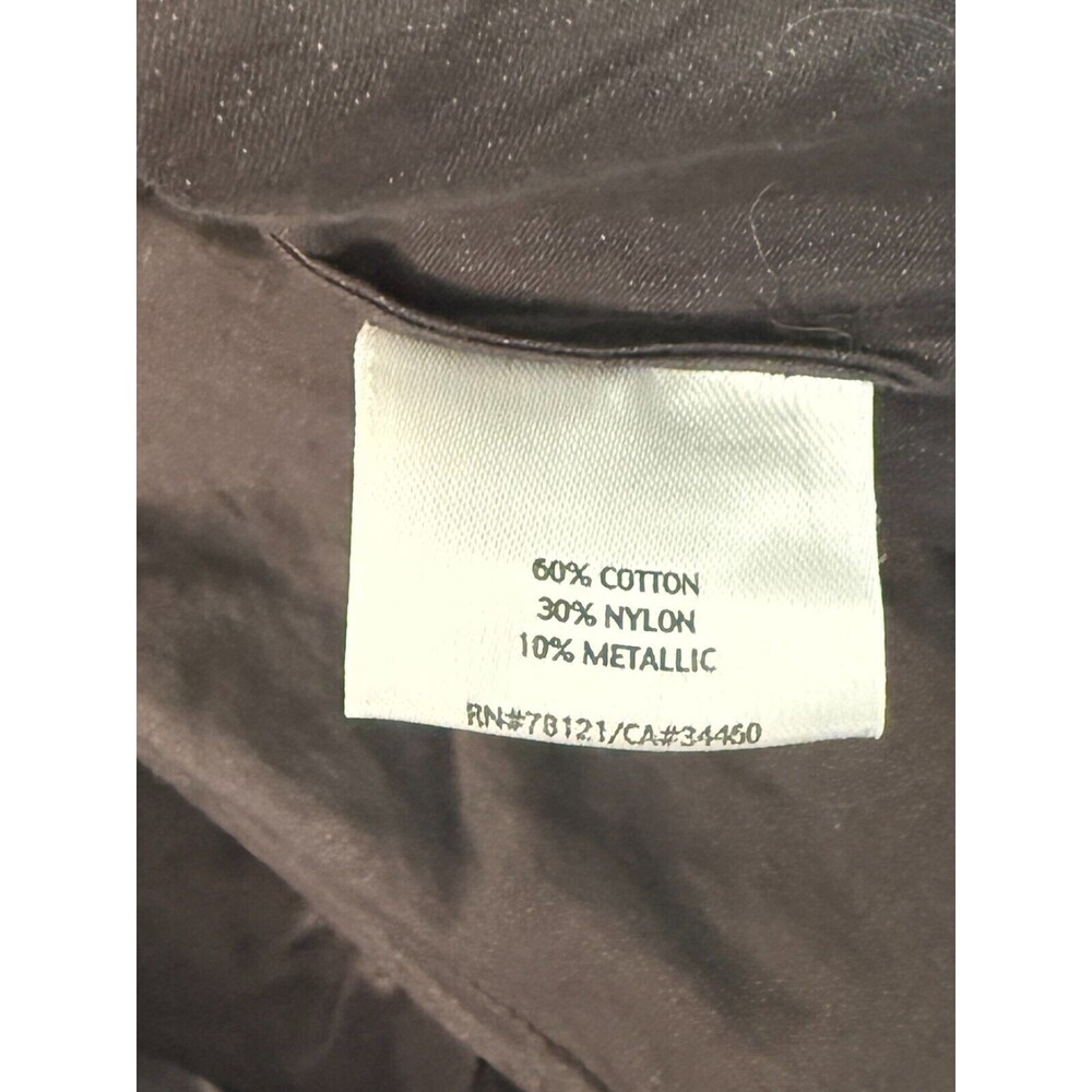 Eileen Fisher Metallic Crinkle Fabric Jacket Cocoa Snap Closure Pockets‎ Size M - Picture 11 of 11